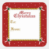 Crafty Christmas-Geschenksticker Quadratischer Aufkleber (Vorderseite)