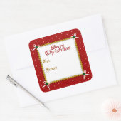 Crafty Christmas-Geschenksticker Quadratischer Aufkleber (Umschlag)