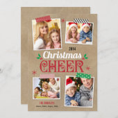 Crafty Christmas Holiday Foto Card Feiertagskarte (Vorne/Hinten)