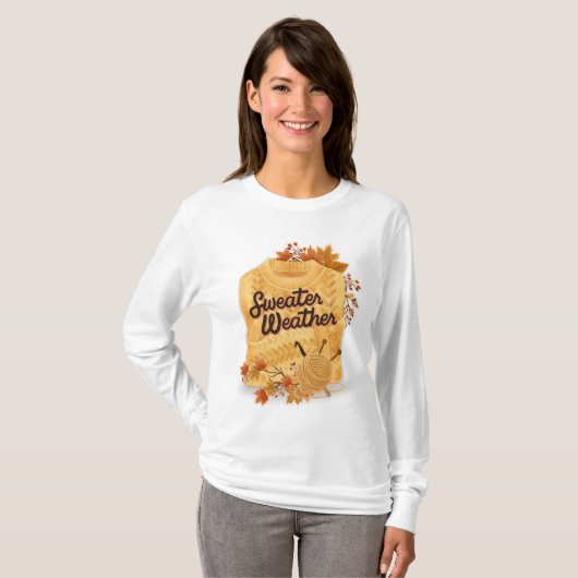 Crafty Cosy Sweater Weather T-Shirt (Vorne ganz)