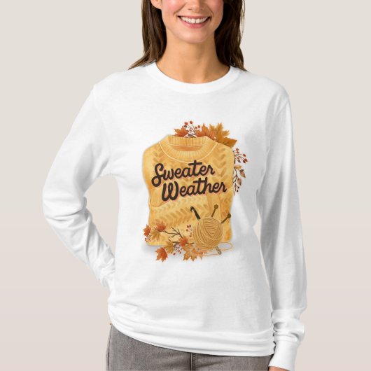 Crafty Cosy Sweater Weather T-Shirt (Vorderseite)