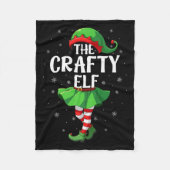 Crafty Elf Christmas Girls Women Elf Squad Xmas Fa Fleecedecke (Vorderseite)