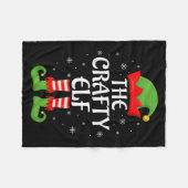 Crafty Elf Xmas Family Matching Elf Squad Christma Fleecedecke (Vorderseite (Horizontal))