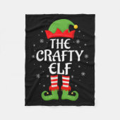 Crafty Elf Xmas Family Matching Elf Squad Christma Fleecedecke (Vorderseite)