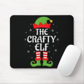 Crafty Elf Xmas Family Matching Elf Squad Christma Mousepad (Mit Mouse)