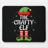 Crafty Elf Xmas Family Matching Elf Squad Christma Mousepad (Vorne)