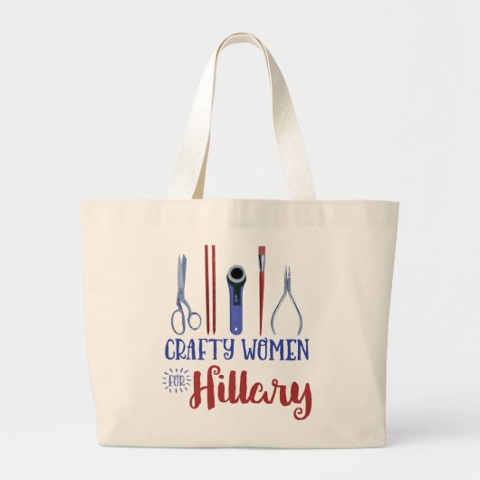Crafty Frauen für Hillary-Tasche Jumbo Stoffbeutel (Vorne)