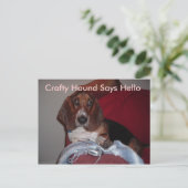 Crafty Hound Postkarten (Stehend Vorderseite)