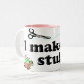 Crafty - ich bilde Material Zweifarbige Tasse (Vorderseite Links)