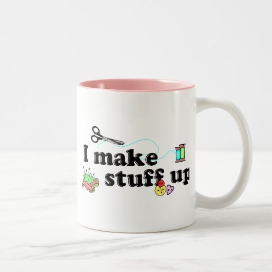 Crafty - ich bilde Material Zweifarbige Tasse (Rechts)