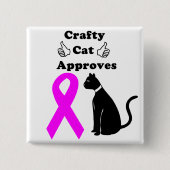 Crafty Knopf der Katzen-BCA Button (Vorderseite)