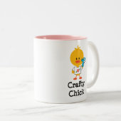 Crafty Küken-Tasse Zweifarbige Tasse (VorderseiteRechts)