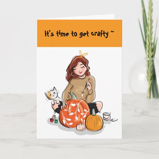 CRAFTY LADY HELLO CARD KARTE (Vorderseite)