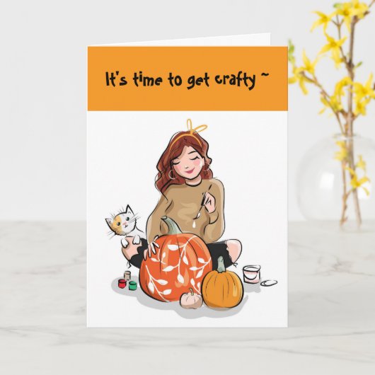 CRAFTY LADY HELLO CARD KARTE (Gelbe Blume)