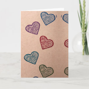 Crafty Liebe Hearts Karte