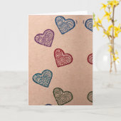 Crafty Liebe Hearts Karte (Gelbe Blume)