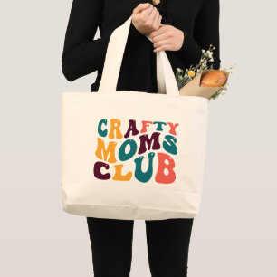 Crafty Moms Club Souvenir im Retro-Stil Groovy Jumbo Stoffbeutel