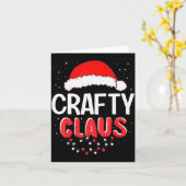 Crafty Santa Claus Christmas Matching Costume Karte (Gelbe Blume)