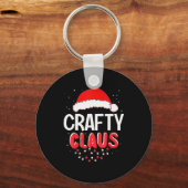 Crafty Santa Claus Christmas Matching Costume Schlüsselanhänger (Vorderseite)