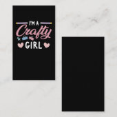 Crafty Scrapbooking Girl Book Lover Visitenkarte (Vorne/Hinten)