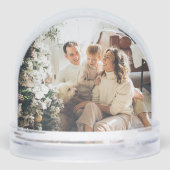 Crafty Snowman Knitting Scarf Custom Foto Schneekugeln (Rückseite)