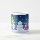 Crafty Snowman Knitting Scarf Kaffeetasse (Mittel)