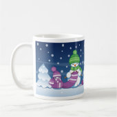 Crafty Snowman Knitting Scarf Kaffeetasse (Links)