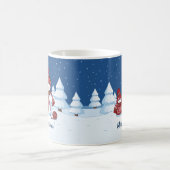 Crafty Snowman Knitting Scarf Kaffeetasse (Mittel)