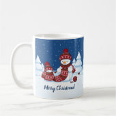 Crafty Snowman Knitting Scarf Kaffeetasse (Links)
