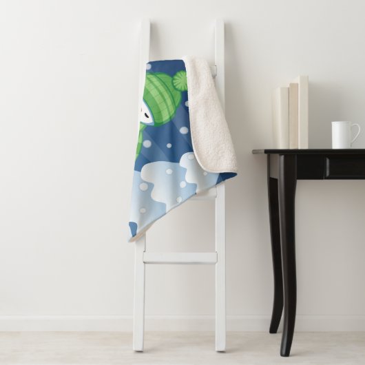 Crafty Snowman Knitting Scarf Sherpadecke (Beispiel)