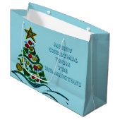Crafty Tree Christmas Große Geschenktüte (Vorderseite Schrägansicht)