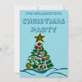 Crafty Tree Christmas Party Einladung (Vorderseite)