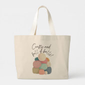 Crafty und voll von Balls | Yarn Project Totbeutel Jumbo Stoffbeutel (Rückseite)