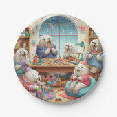 Crafty Walrus Birthday Bash Tellers Pappteller (Vorderseite)