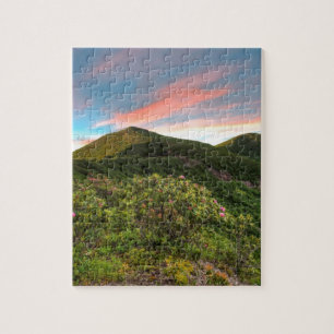 Craggy Berggipfel-Sonnenuntergang Puzzle