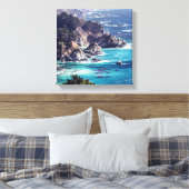 Craggy Coastline of the Sea Canvas Print Leinwanddruck (Insitu (Schlafzimmer))