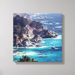 Craggy Coastline of the Sea Canvas Print Leinwanddruck