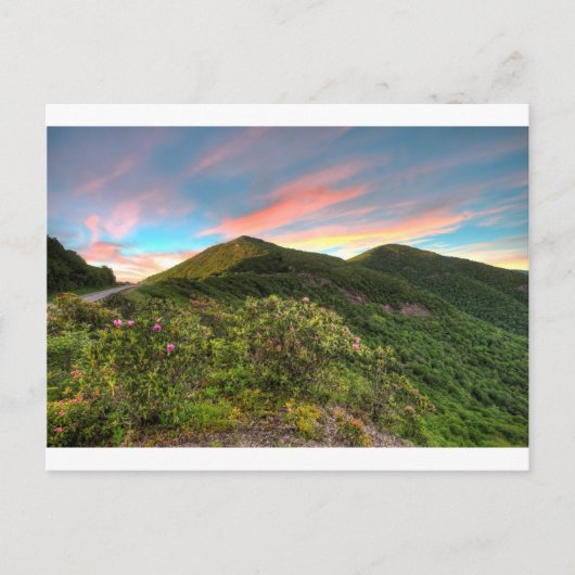 Craggy Pinnacle Sunset Postkarte (Vorderseite)