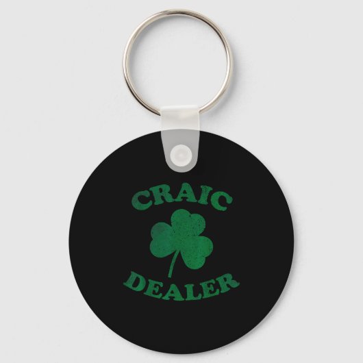 Craic Er Funny St. Patrick's Day Shamrock Tee Schlüsselanhänger (Vorderseite)