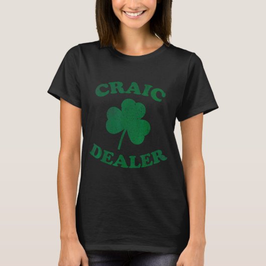 Craic Er Lustiger St. Patrick's Day Shamrock Tee (Vorderseite)