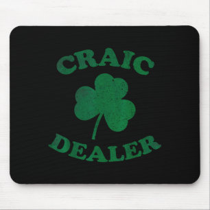 Craic Er Lustiger St. Patrick's Day Shamrock Tee Mousepad