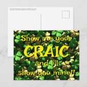 Craic Kleeblatts Postkarte (Vorne/Hinten)