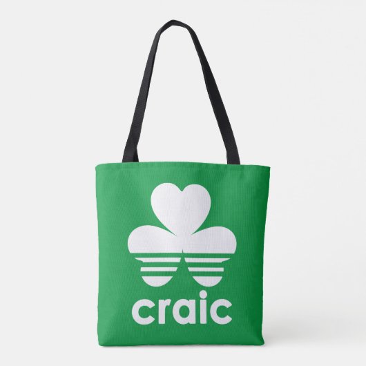 Craic Three Stripes St Patricks Day Irish Kleeblat Tasche (Rückseite)