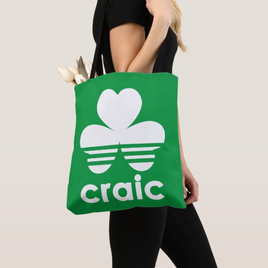 Craic Three Stripes St Patricks Day Irish Kleeblat Tasche (Von Nahem)