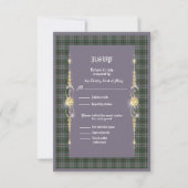 Craig Ancient Tartan Wedding RSVP Karte (Vorderseite)