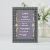Craig Ancient Tartan Wedding RSVP Karte (Stehend Vorderseite)