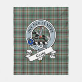 Craig Clan Abzeichen Tartan Kariert Fleecedecke (Vorderseite)