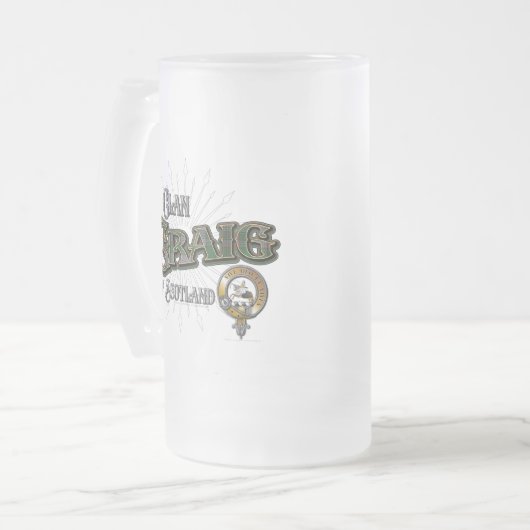 Craig Clan Mattglas Bierglas (Vorderseite Links)