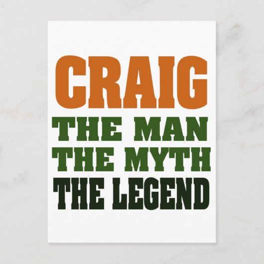 Craig - der Mann, der Mythos, die Legende Postkarte (Vorderseite)