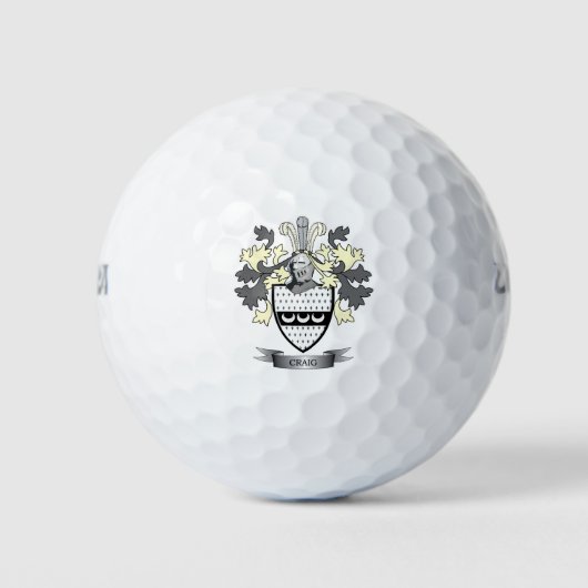 Craig Family Crest Coat of Arms Golfball (Vorderseite)